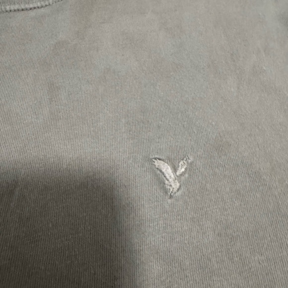 American Eagle Outfitters Olive Green Crew Neck T-shirt - Picture 7 of 8